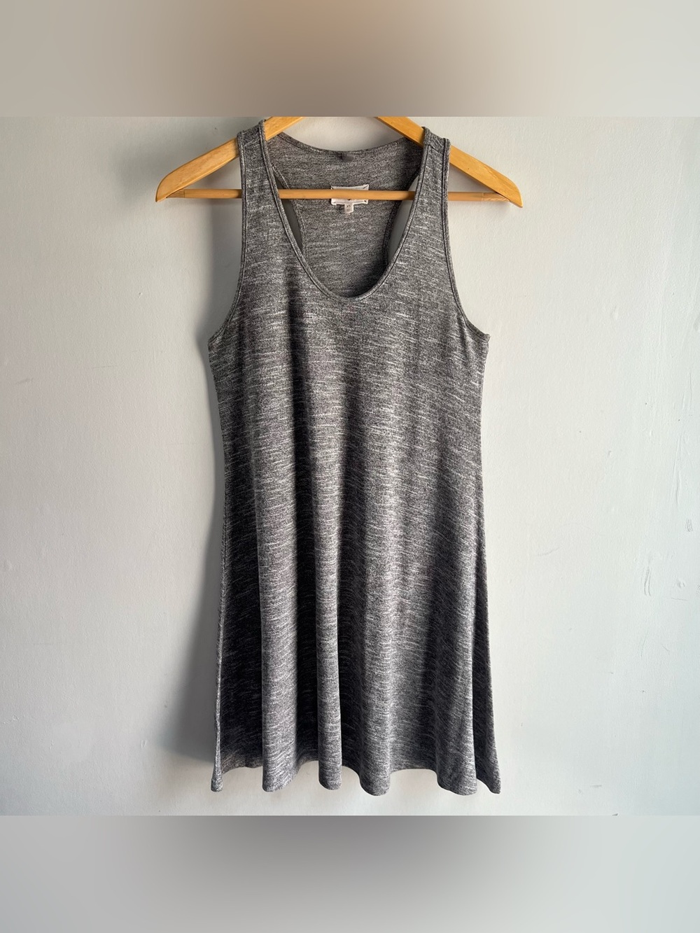 Lou & Grey XS Heather Gray Soft Knit Racerback Dress Tank Shift Loungewear